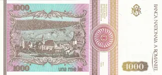 Romania 1.000 Lei, 1993 reverse