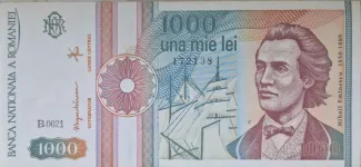 Romania 1.000 Lei, 1991 obverse