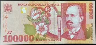 Romania 100.000 Lei, 1998 obverse