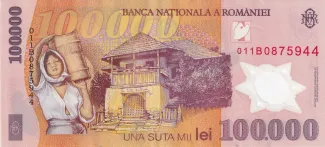 Romania 100.000 Lei, 2001-2004 reverse
