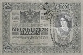 Romania 10.000 Coroane, 1919 reverse