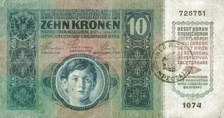 Romania 10 Coroane, 1919 obverse