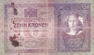 Romania 10 Coroane, 1919 reverse