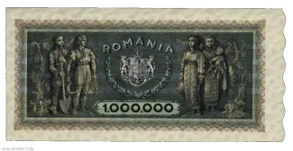 Romania 1.000.000 Lei, 1947 reverse