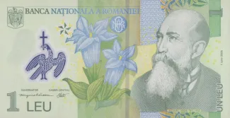 Romania 1 Leu, 2005-2017 obverse