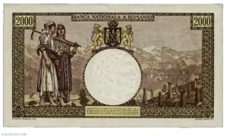 Romania 2.000 Lei, 1941-1945 reverse