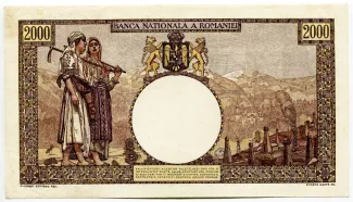 Romania 2.000 Lei, 1943-1945 reverse