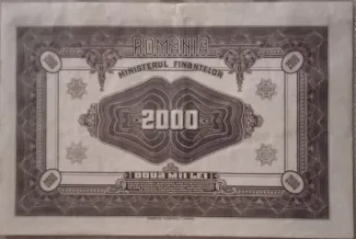 Romania 2,000 Lei, 1920 P-75 reverse