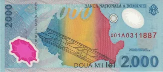 Romania 2,000 Lei, 1999 P-111 reverse