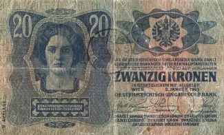 Romania 20 Coroane, 1919 obverse