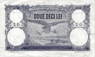 Romania 20 Lei, 1929 reverse