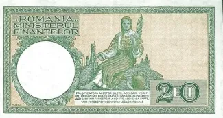 Romania 20 Lei, 1950 reverse