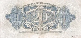 Romania 20 Lei, 1944 reverse