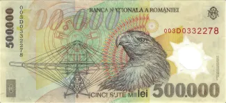 Romania 500.000 Lei, 2000-2004 reverse
