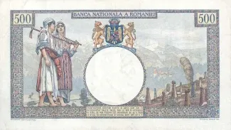 Romania 500 Lei, 1925-1938 reverse