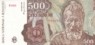 Romania 500 Lei, 1991 obverse