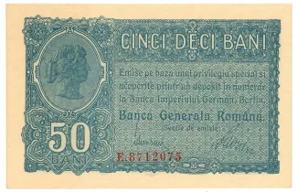 Romania 50 Bani, 1917 obverse