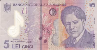 Romania 5 Lei, 2005-2017 obverse