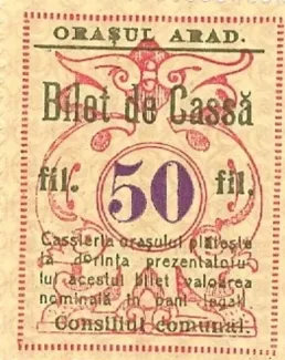 Romanian notgeld 50 Fileri, 1920 image