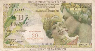 Runion 20 Nouveaux, 1967-1971 obverse