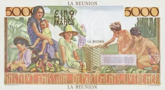 Runion 5.000 Francs, 1960 reverse