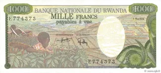 Rwanda 1.000 Francs, 1978 obverse