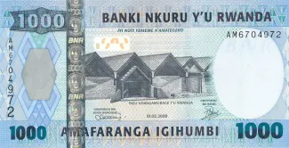 Rwanda 1.000 Francs, 2008 obverse