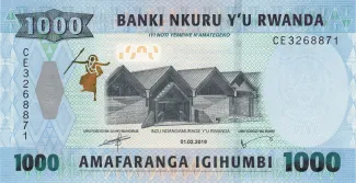 Rwanda 1.000 Francs, 2019 obverse