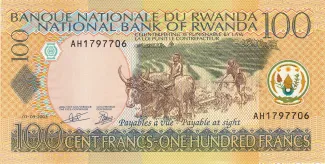 Rwanda 100 Francs, 2003 obverse