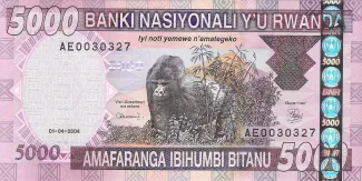Rwanda 5.000 Francs, 2004 obverse