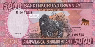 Rwanda 5.000 Francs, 2014 obverse