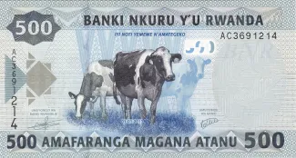 Rwanda 500 Francs, 2013 obverse