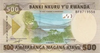 Rwanda 500 Francs, 2019 obverse