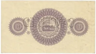 Saint Lucia 10 Shillings, 1920 reverse