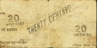 Samar 20 Centavos, 1943 reverse