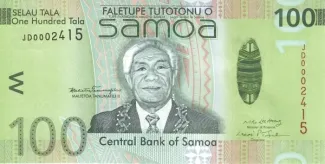 Samoa 100 Tālā, 2008-2017 obverse
