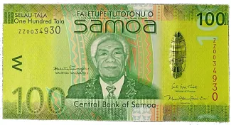 Samoa 100 Tālā, 2017 obverse