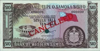 Samoa 10 Tālā, 1967-2020 obverse