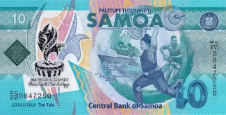 Samoa 10 Tālā, 2019 P-45 obverse