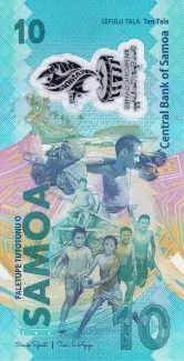 Samoa 10 Tālā, 2019 P-45 reverse