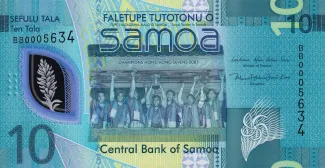 Samoa 10 Tālā, 2023 obverse