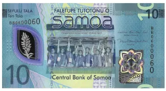 Samoa 10 Tālā, 2024 obverse