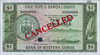Samoa 1 Tālā, 1967-2020 obverse