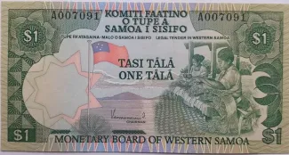 Samoa 1 Tālā, 1980-2020 obverse