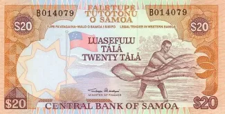 Samoa 20 Tālā, 1985 obverse