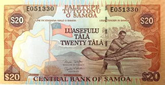 Samoa 20 Tālā, 2002-2005 obverse