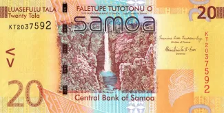 Samoa 20 Tālā, 2008-2017 obverse