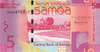 Samoa 5 Tālā, 2008-2017 obverse