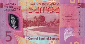 Samoa 5 Tālā, 2023 obverse