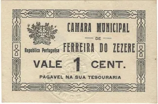 Santarm, District of 1 Centavo, obverse